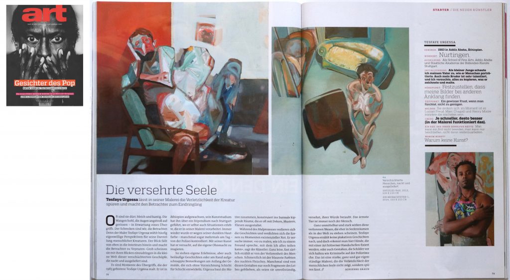 Tesfaye Urgessa: mentions in art magazine